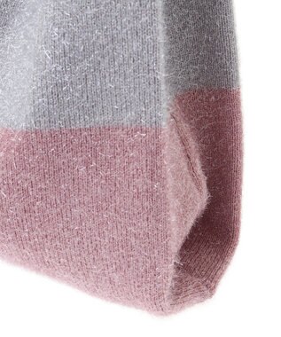 earth music&ecology バイカラーキラキラニットハンドバッグ Light Gray