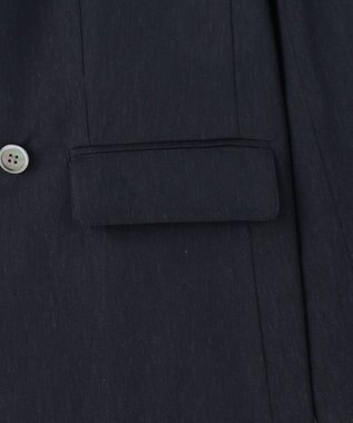 J.PRESS LADIES セルロースリネンストレッチ ダブル ジャケット ネイビー系