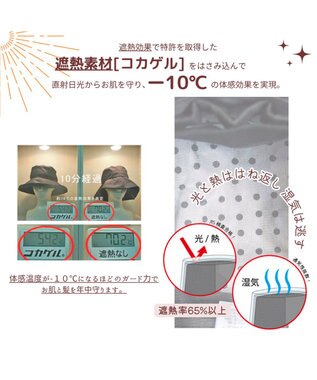 ATRENA 体感-10℃ コカゲル  ナチュライクバケットハット ブラック