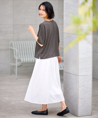 ANY ドライポンチVネックプルオーバー モカ