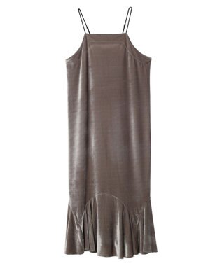 Green Parks armonia．ベロアキャミワンピース Gray