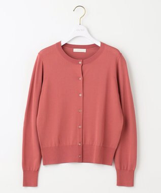 ANY SIS 【美人百花7月号掲載】ベーシッククルーネック カーディガン テラコッタ