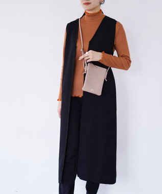 Hekhèr Le Style de Vie 新色追加【日本製】シュリンクレザー スマートフォンポシェット ピンクベージュ