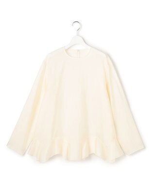 23区 【GOLD LABEL】オーガンジー ラッフルヘム ブラウス アイボリー系