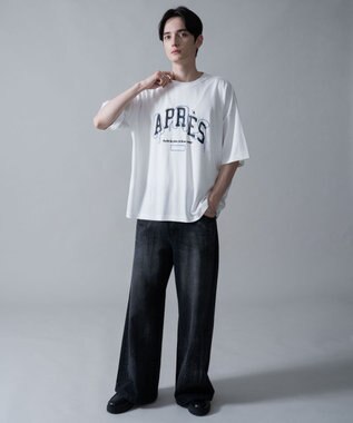 WEGO オフステッチグラフィックT（SS） ホワイト