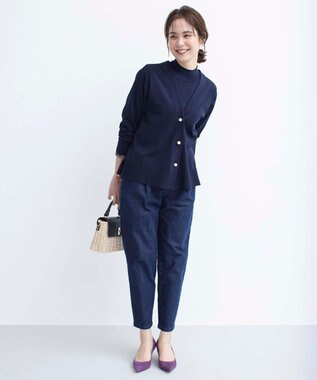 組曲 【2SET・WEB限定】パールボタン配色フリルツイン セット ネイビー系
