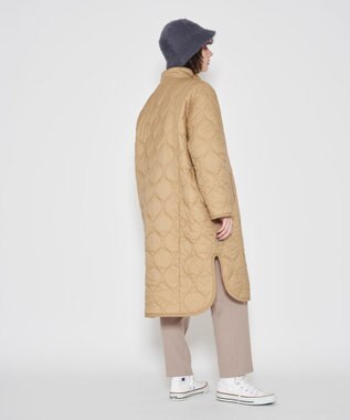 J.PRESS YORK STREET 【WOMEN】ロングキルトリバーシブルコート ベージュ系