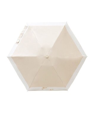 MOONBAT 【WEB限定/一級遮光99.99%】晴雨兼用折りたたみ日傘 ポール&ジョー(PAUL & JOE ACCESSOIRES)クリザンテーム/バイカラー 雨の日OK 遮熱 簡単開閉 UV 晴雨兼用 ベージュ