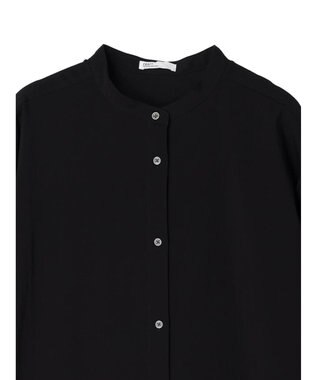 CRAFT STANDARD BOUTIQUE レーヨンデシンバンドカラーワンピース Black