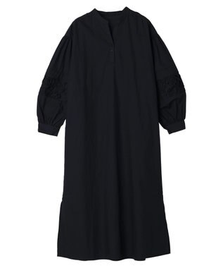 CRAFT STANDARD BOUTIQUE 袖レース使いワンピース Dark Navy