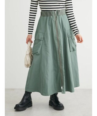 Green Parks ・ＳＵＧＡＲ　ＳＰＯＯＮ　ミリタリーフレアスカート