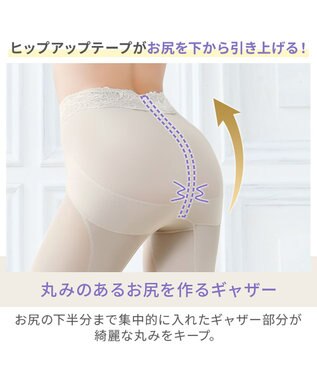 BRADELIS New York 【BRADELIS NewYork peace】おしりPラインレーシーロングショーツ23 パールグレージュ