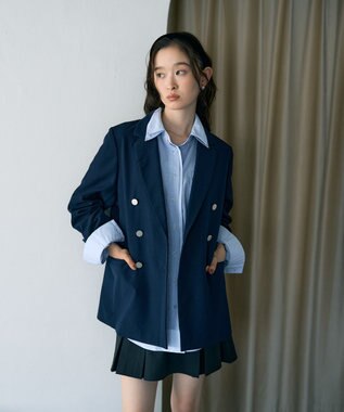 earth music&ecology テーラードジャケット Navy