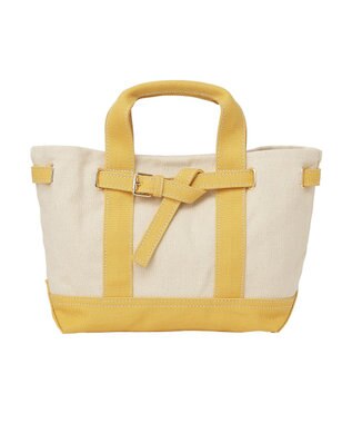 earth music&ecology 【Mサイズ】ベルトキャンバストートバッグ Yellow