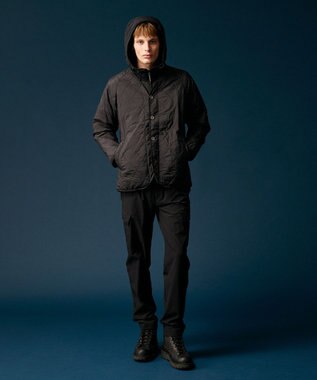 JOSEPH ABBOUD MOUNTAIN 【サステナブル/中綿/軽量/北陸ファブリック】ライトナイロンワッシャーブルゾン ブラック系