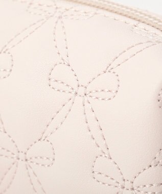 Maison de FLEUR リボンキルティングロングポーチ Light Pink