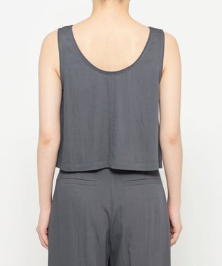 uncrave ドレープツイル Vネックトップス ブルーグレー