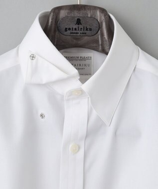 GOTAIRIKU 【形態安定】PREMIUMPLEATS_スナップダウン 通年ドレスシャツ ホワイト系