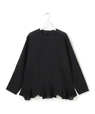 23区 【GOLD LABEL】オーガンジー ラッフルヘム ブラウス ブラック系