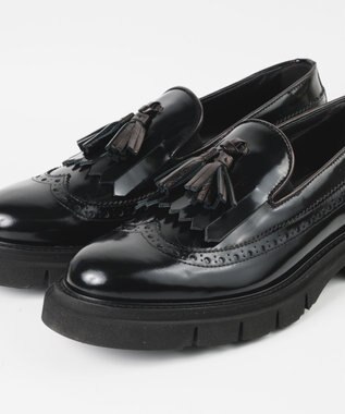 BONTRE 【LucaGrossi/ルカグロッシ】厚底メダリオンタッセルローファー/G961M-UA ブラック