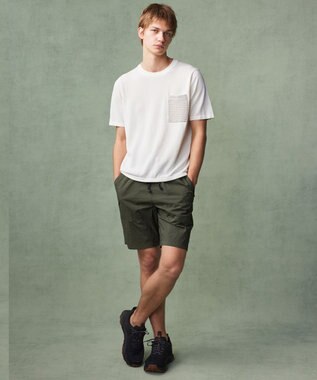 JOSEPH ABBOUD MOUNTAIN 【軽量/ストレッチ/ECO撥水】ライトワッシャーストレッチ アウトドアイージー ショーツ カーキ系