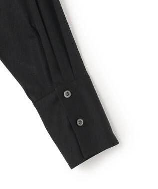uncrave トリコットシフォン ロングシャツ ブラック