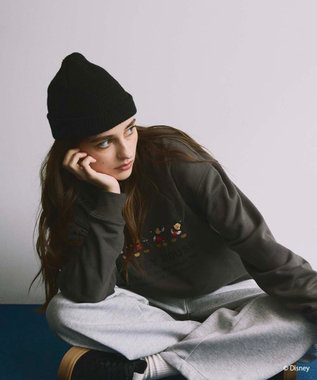 OP／FILA 【ocean pacific】ミッキー/裏毛クルースウェット【Disney/ディズニー】 チャコールグレー