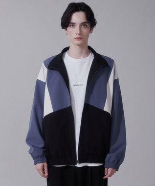 WEGO トロミスタンドブルゾン サックス