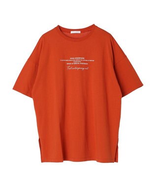 Green Parks バックフォトプリント半袖チュニック Orange