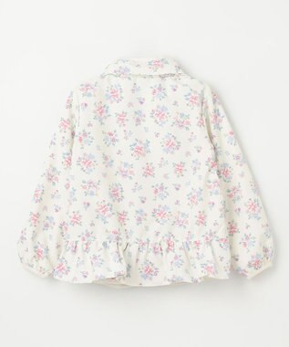 ANY KIDS 裾ペプラム 花柄 ブルゾン エクリュ系