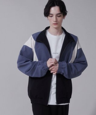 WEGO トロミスタンドブルゾン サックス