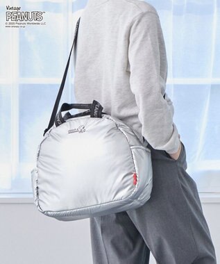 ROOTOTE 8454【スヌーピー】IP.ミディアム.パデット.ピーナッツ-0S 02：シャイニーシルバー