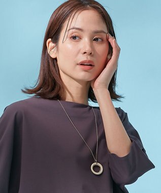 ANY ダブルリングネックレス アイボリー