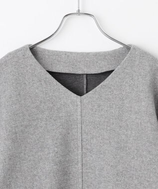 #Newans 【洗濯機可能/セットアップ】コクーンシルエットエアリープルオーバー トップグレー