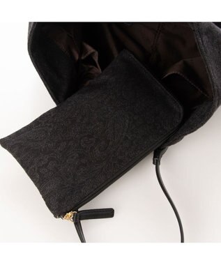 LA BAGAGERIE 【DEVEAUX】ペイズリーナチュラルミニトート ブラック