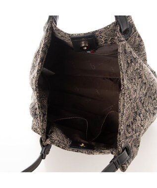 LA BAGAGERIE 【DEVEAUX】ペイズリーナチュラルミニトート ブルーブラック