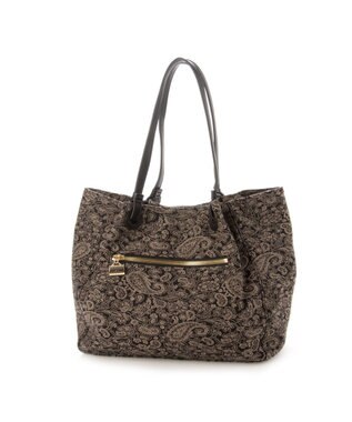 LA BAGAGERIE 【DEVEAUX】ペイズリーナチュラルミニトート ブルーブラック