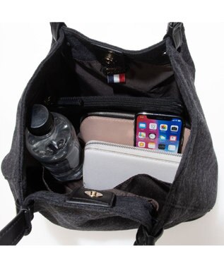 LA BAGAGERIE 【DEVEAUX】ペイズリーナチュラルミニトート ブラック