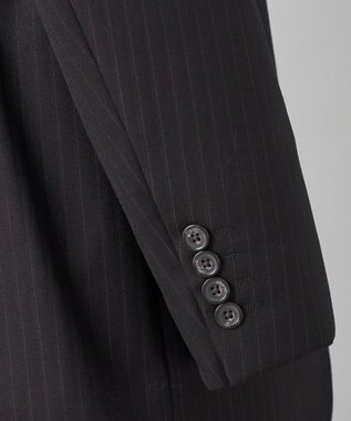 GOTAIRIKU シワになりにくい【御幸毛織/みゆきけおり】DRY SPINNER(ドライスピナー)スーツ（ブラウンストライプ） ダークブラウン系1