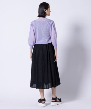 TOCCA 【美人百花掲載】SHEER BUBBLE KNIT ニットカーディガン ライラック系