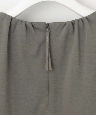 自由区 【洗える・XSサイズあり】ハイツイストポンチフロントタック カットソー カーキ系