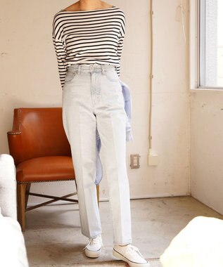 woadblue ハイライズデニムパンツ アイスブルー ICEBLUE