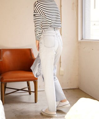 woadblue ハイライズデニムパンツ アイスブルー ICEBLUE