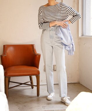 woadblue ハイライズデニムパンツ アイスブルー ICEBLUE