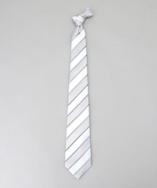 GOTAIRIKU 【WEAR BLACK】フォーマル用_ストライプ ネクタイ アイボリー系1