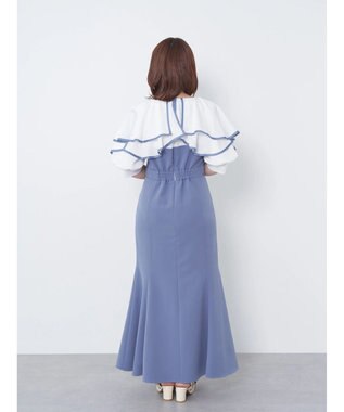 earth music&ecology パイピング衿付きドッキングワンピース Black