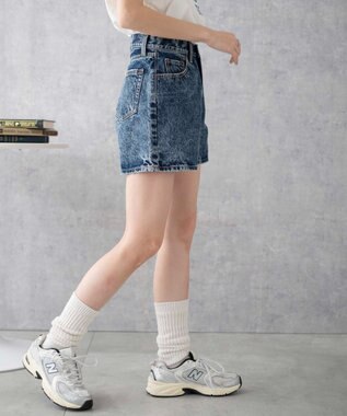 WEGO 台形デニムショートパンツ デニム中濃加工色