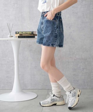 WEGO 台形デニムショートパンツ デニム中濃加工色
