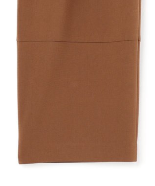 BEIGE， GYPSUM / シルキータッチ セミワイドタックパンツ Brown