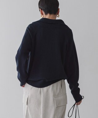 AMERICAN HOLIC バイパチハーフＺＩＰニットプルオーバー Navy